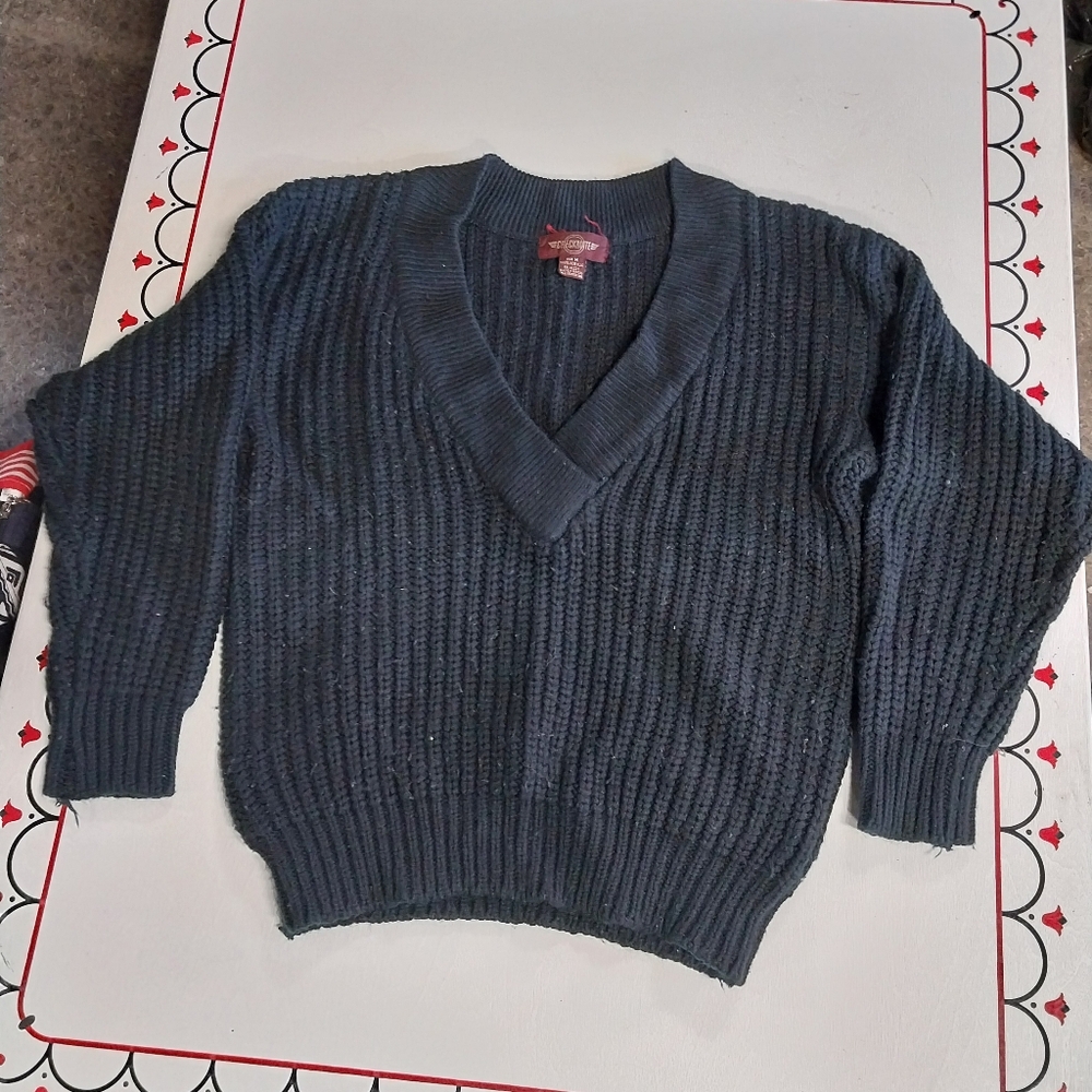 Vintage Checkmate Black Sweater